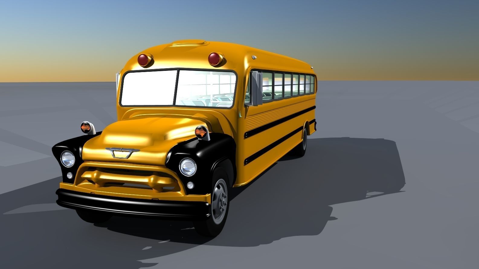1957 School Bus 3D model_14