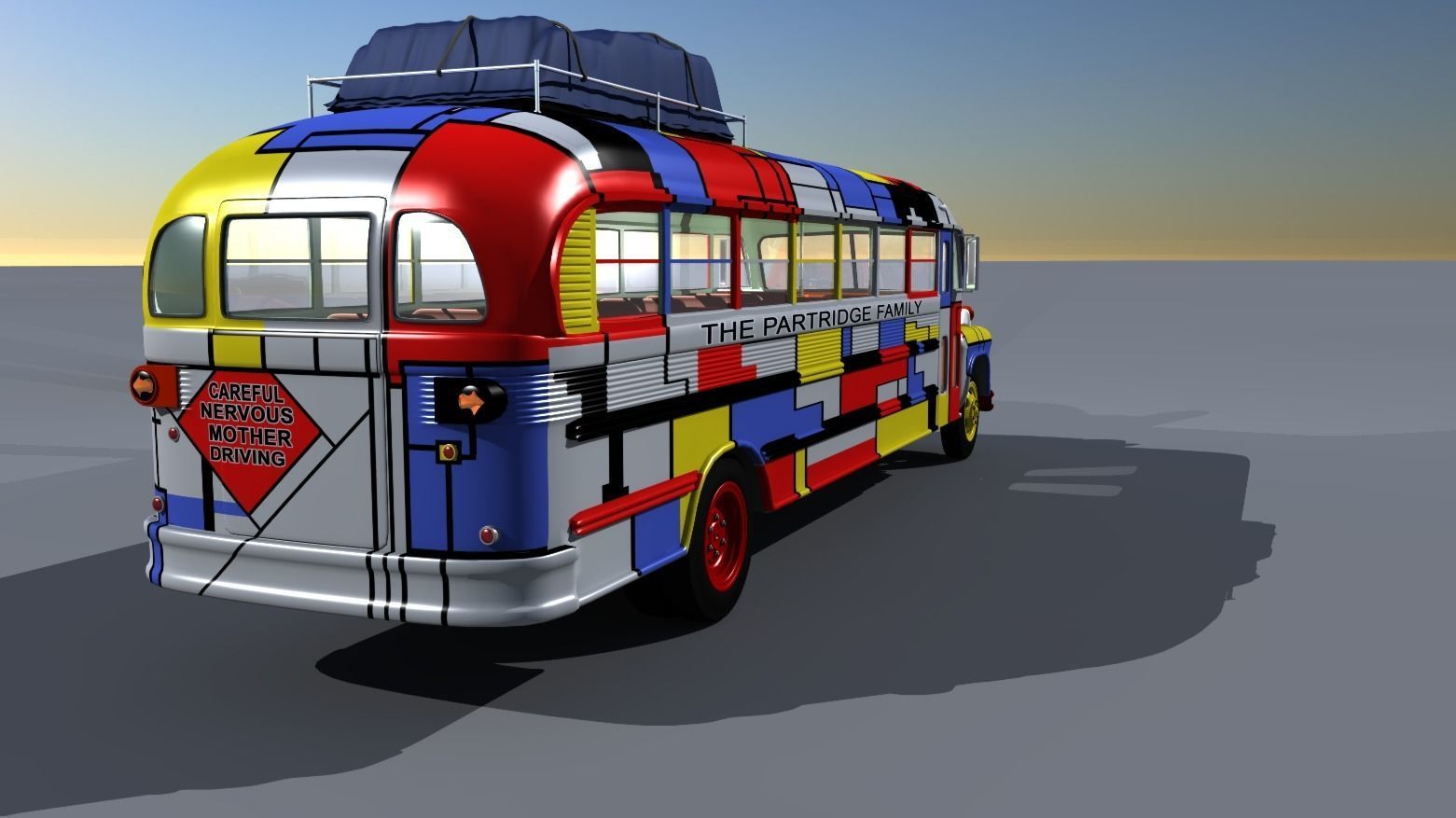 1957 School Bus 3D model_10