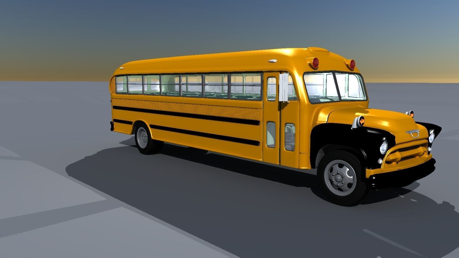 1957 School Bus 3D model_13