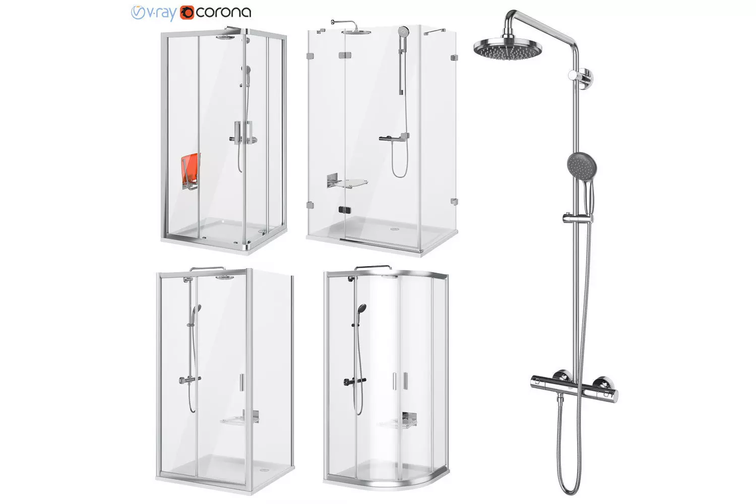 Ravak shower set 63 3D model_0