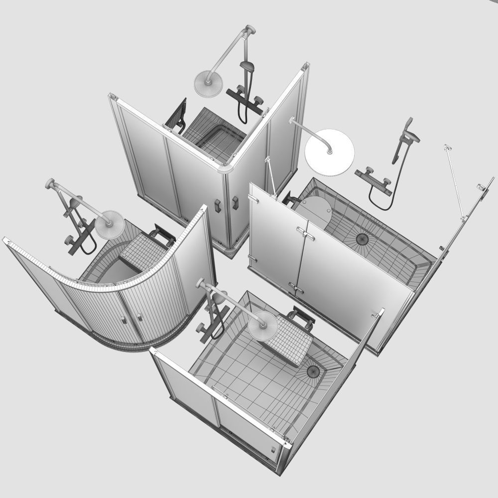 Ravak shower set 63 3D model_10
