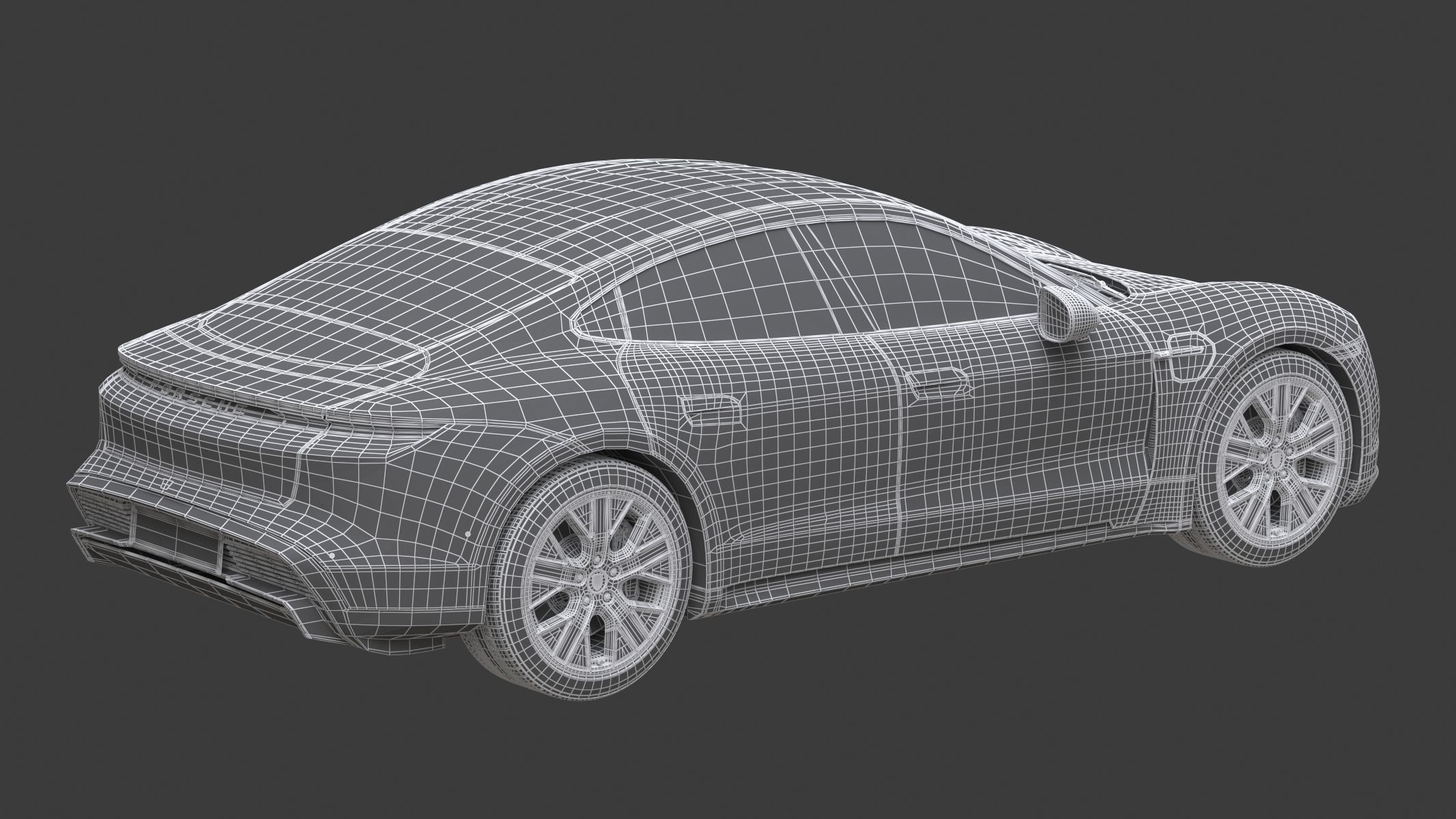 Porsche Taycan 2020 No Interior 3D model_7