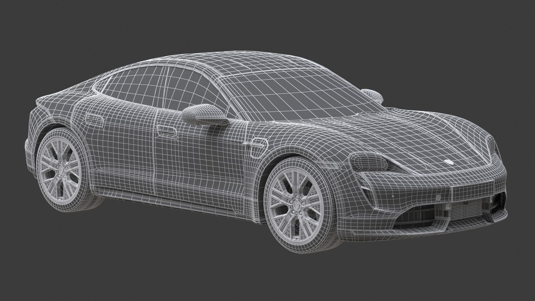 Porsche Taycan 2020 No Interior 3D model_4