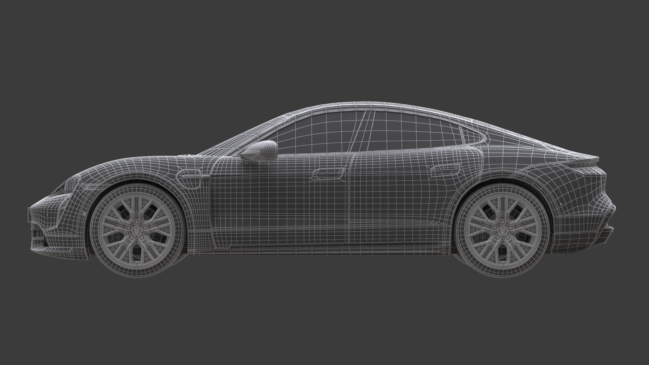 Porsche Taycan 2020 No Interior 3D model_5