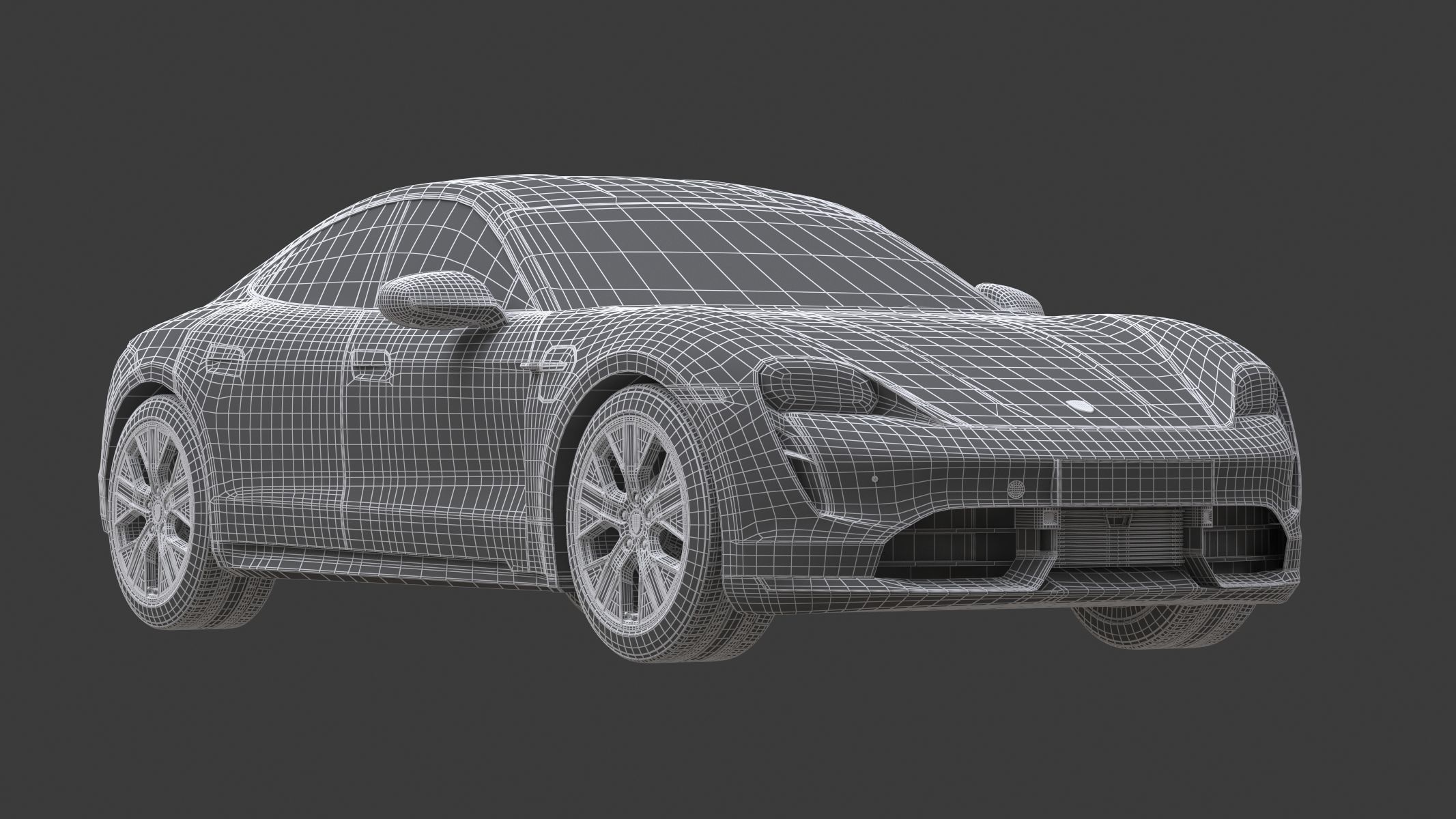 Porsche Taycan 2020 No Interior 3D model_9