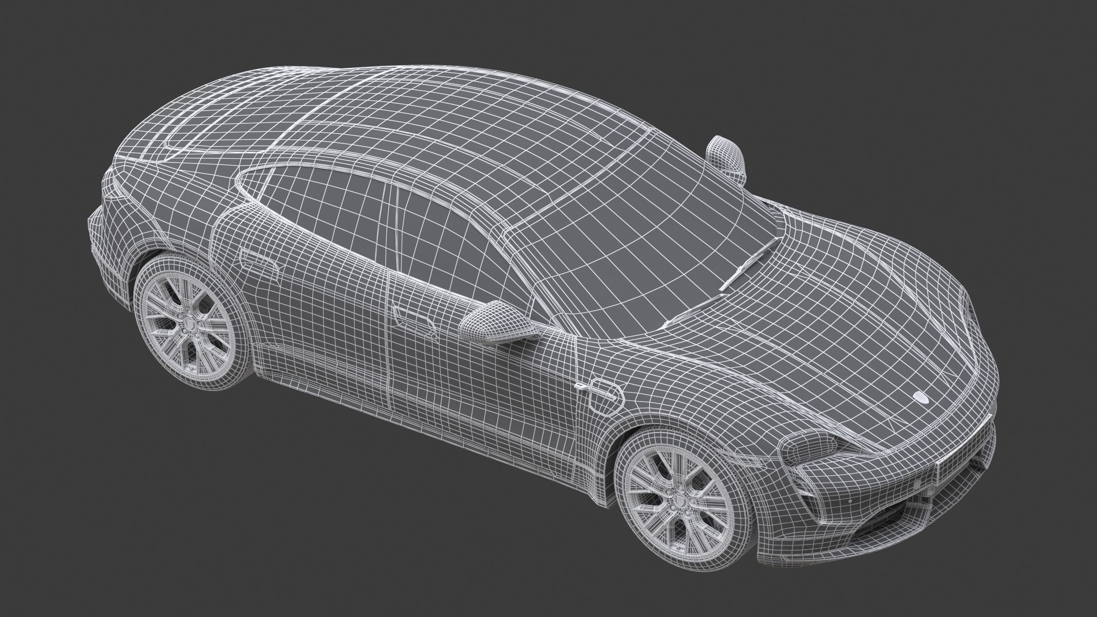 Porsche Taycan 2020 No Interior 3D model_8