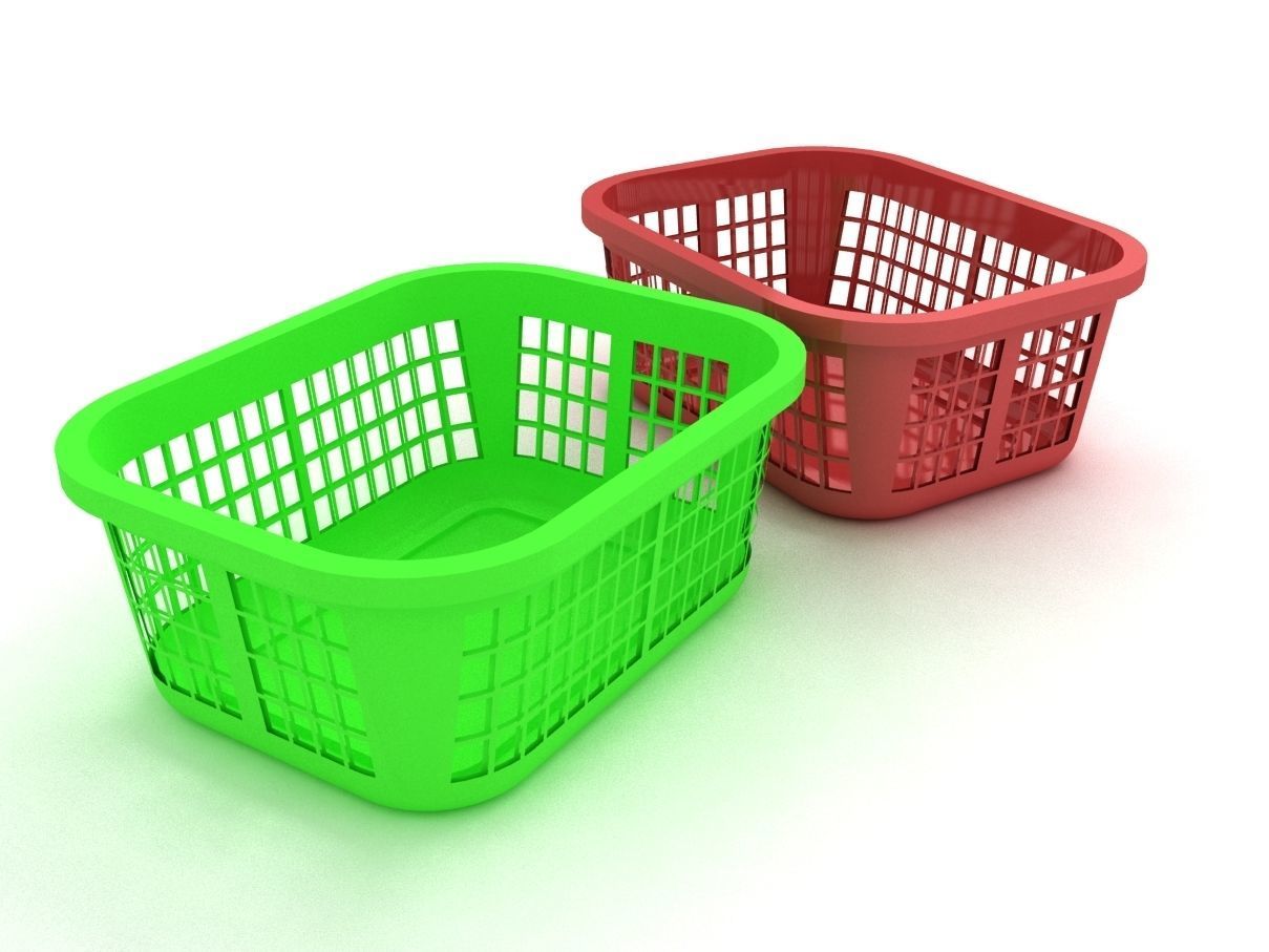 plastic basket 3D model_5