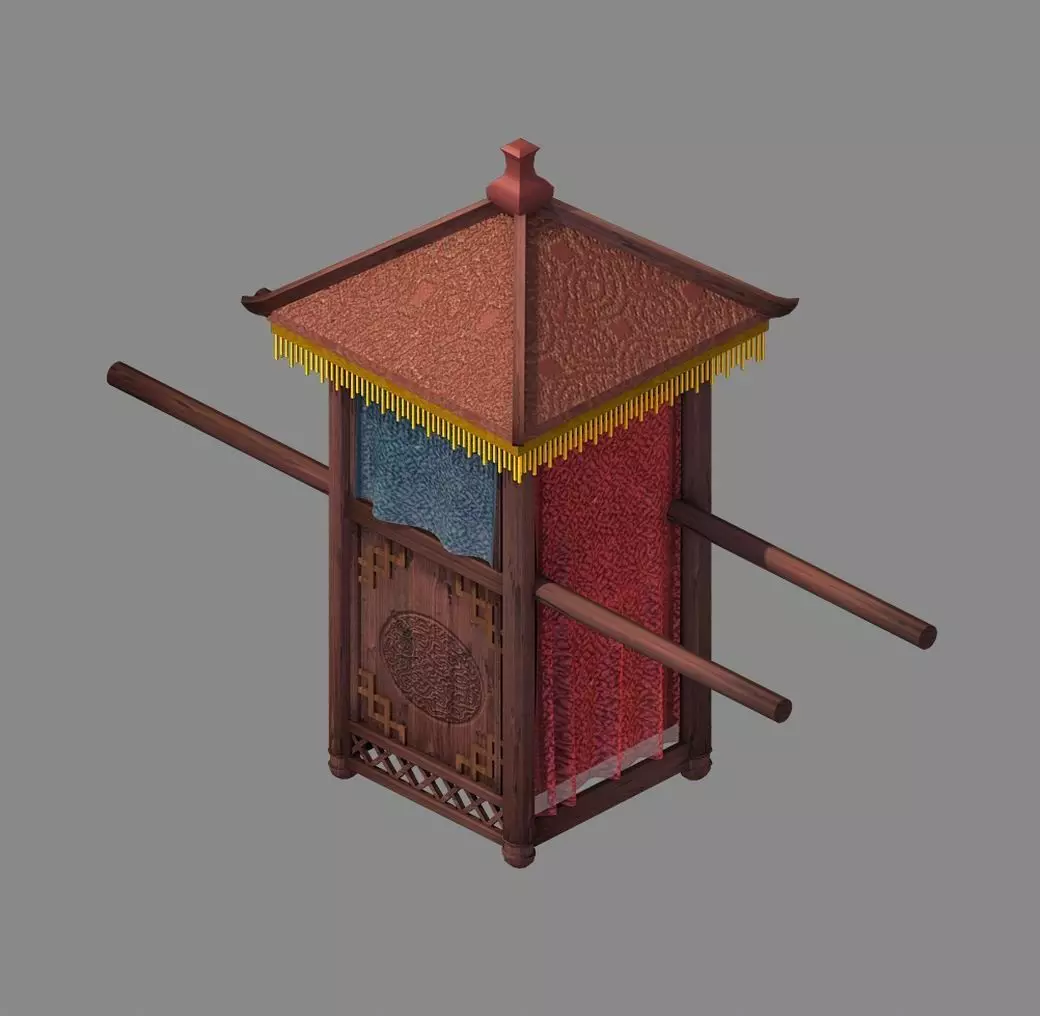 Game Official - Transportation - Wooden Car 02 3D model_0