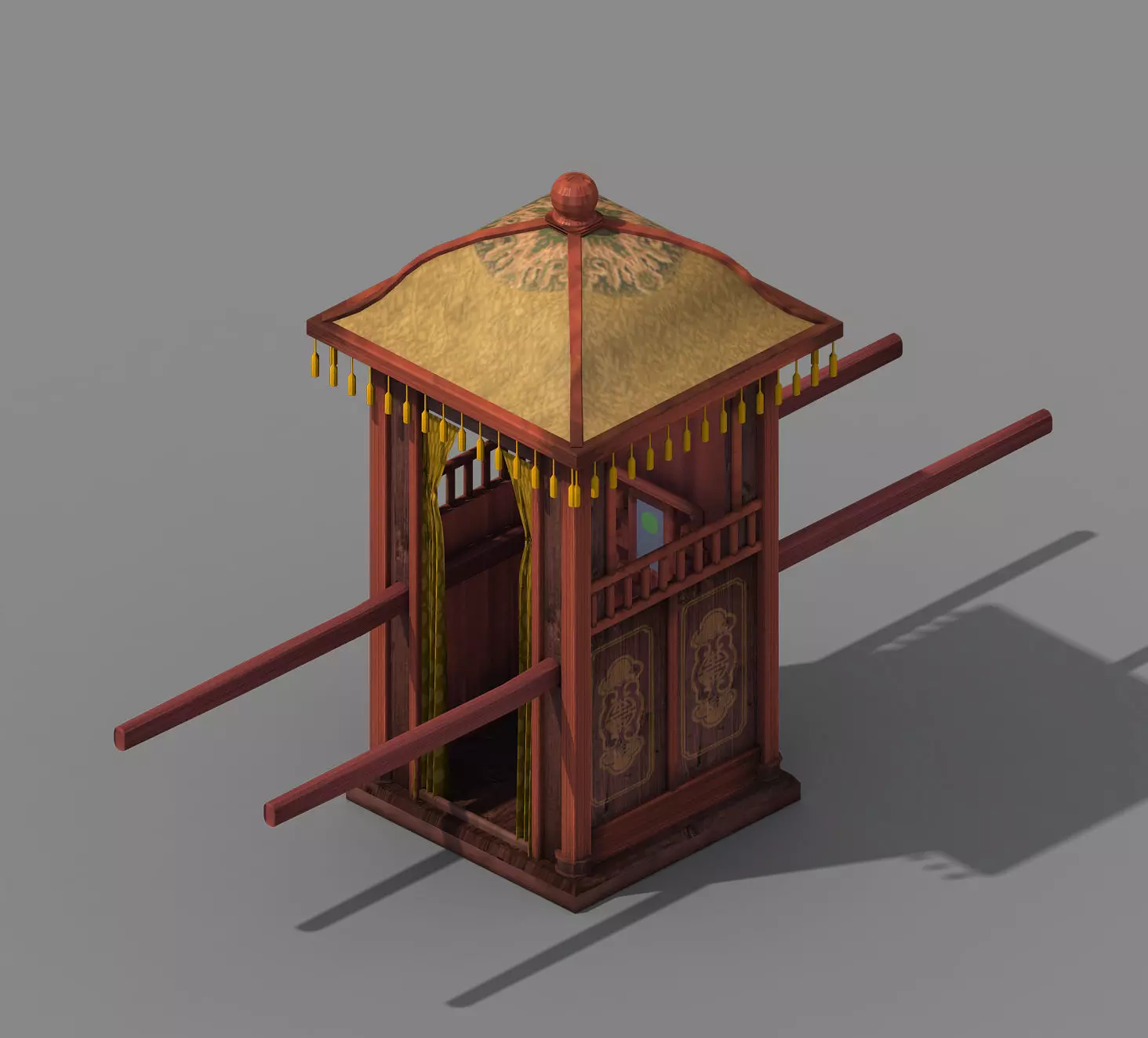 Game Official - Transportation - Wooden Car 03 3D model_0