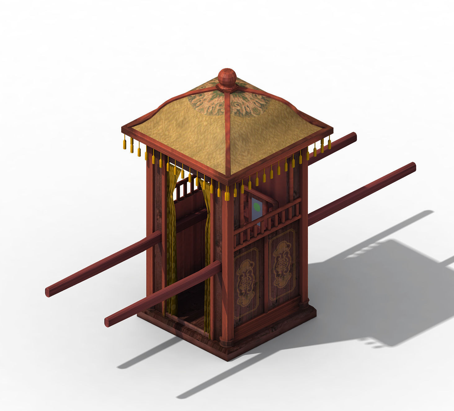 Game Official - Transportation - Wooden Car 03 3D model_1