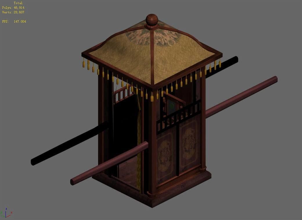 Game Official - Transportation - Wooden Car 03 3D model_3