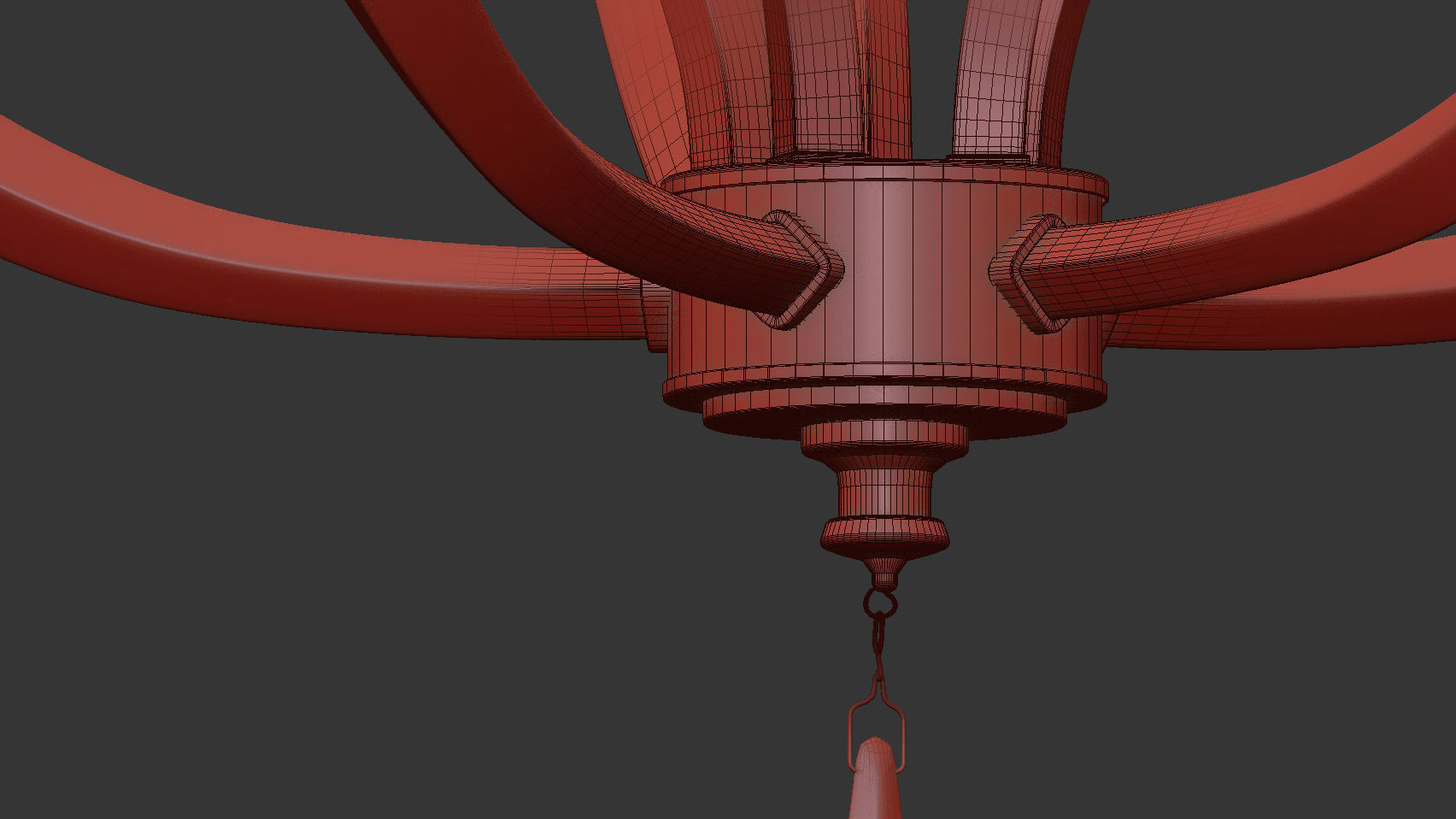 John-Richard Collection Bent 5-Light Crystal Chandelier 3D model_5