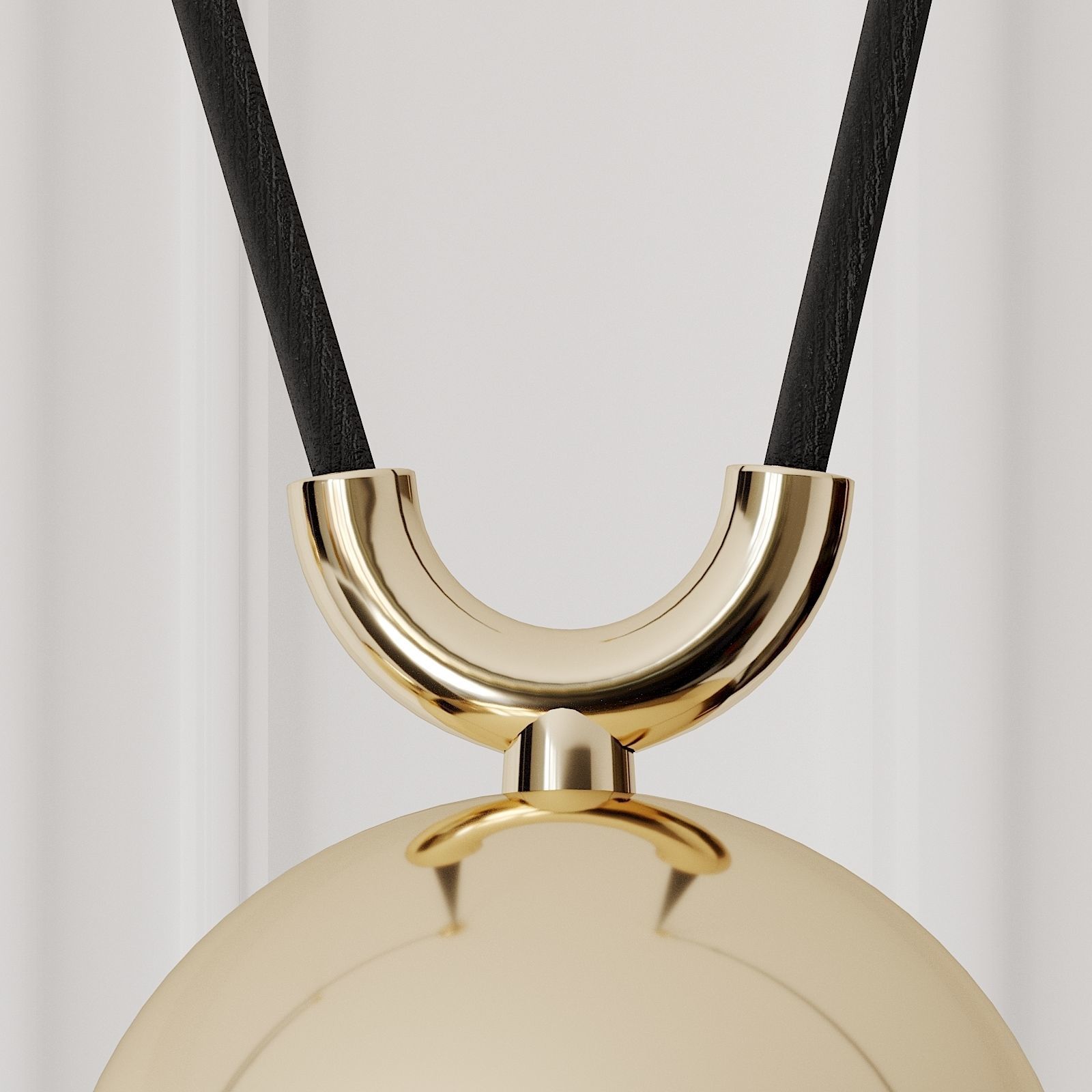 Florian Schulz Double Posa Brass Pendant Lamp 3D model_1
