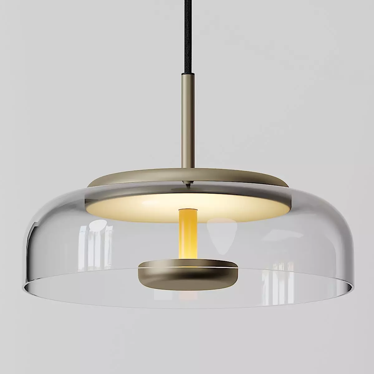 Nordic Style Light Dome Pendant 3D model_0