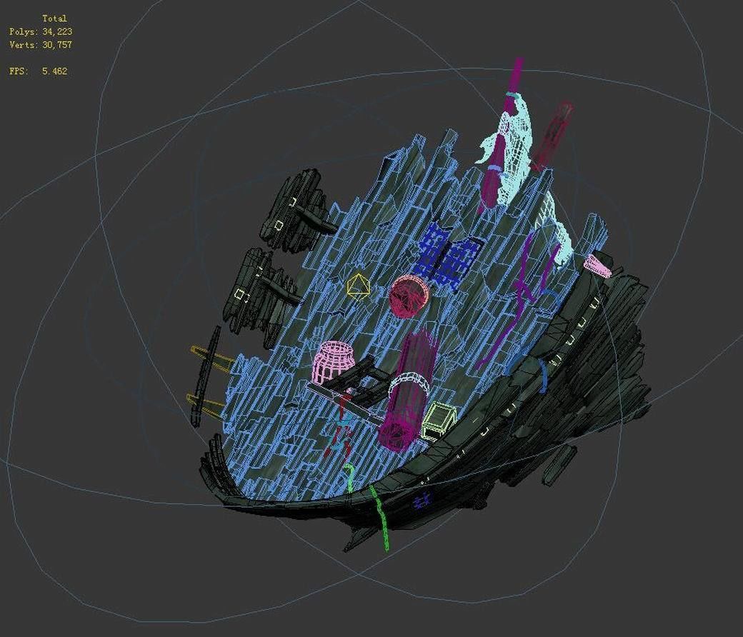 Game Seabed wreckage - wreck wreckage 08 3D model_5