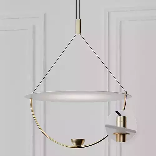 Modern White 16 inch LED Pendant Chandelier On-Off