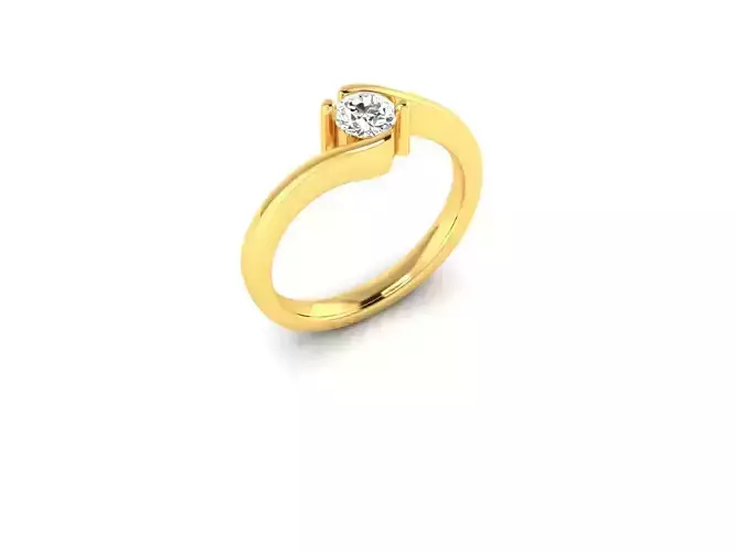 Women Band Ring 3dm render detail