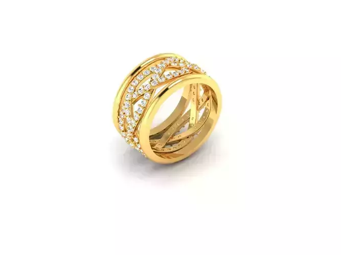 Women Band Ring 3dm render detail