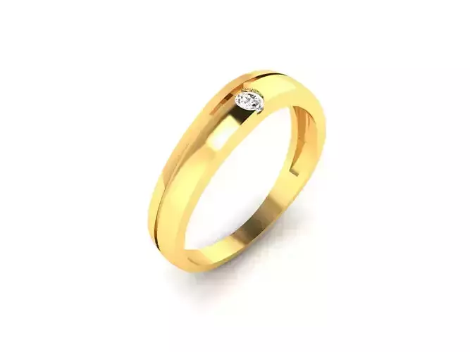 Women Band Ring 3dm render detail