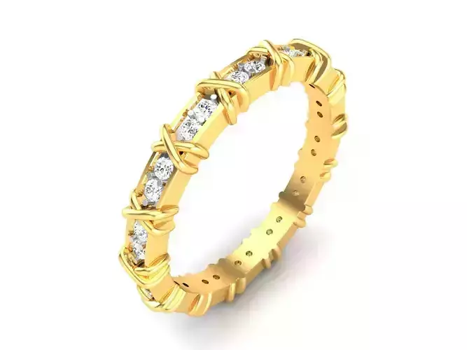 Women Band Ring 3dm render detail