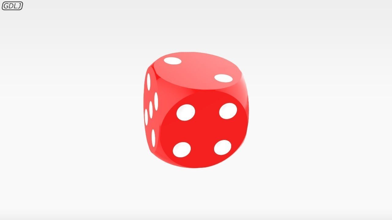 Red Dices 3D model_3