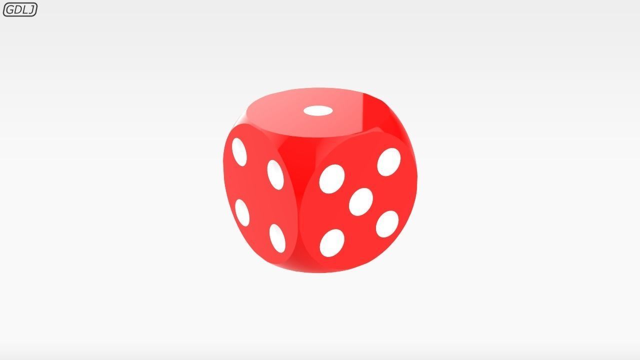 Red Dices 3D model_6