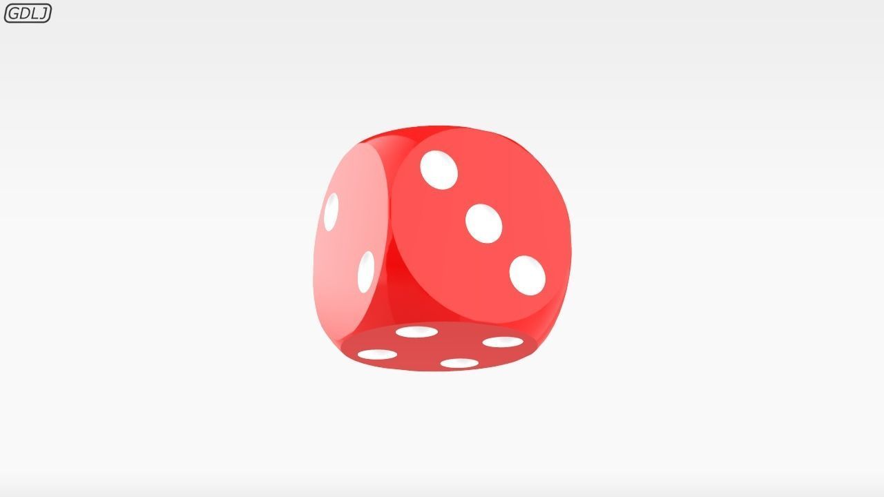 Red Dices 3D model_7