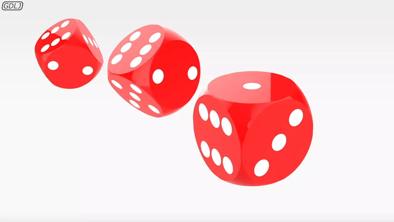 Red Dices 3D model_0
