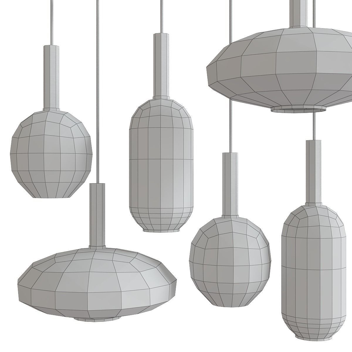Chandelier collection 3d models Low-poly 3D model_12