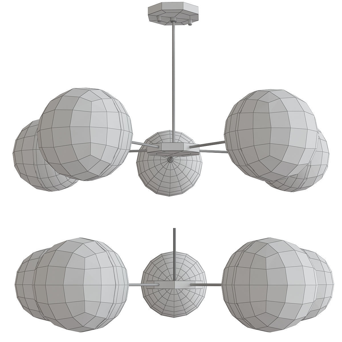 Chandelier collection 3d models Low-poly 3D model_13