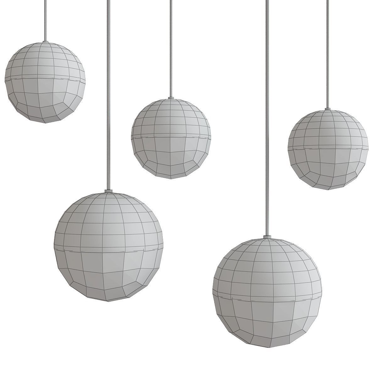 Chandelier collection 3d models Low-poly 3D model_16