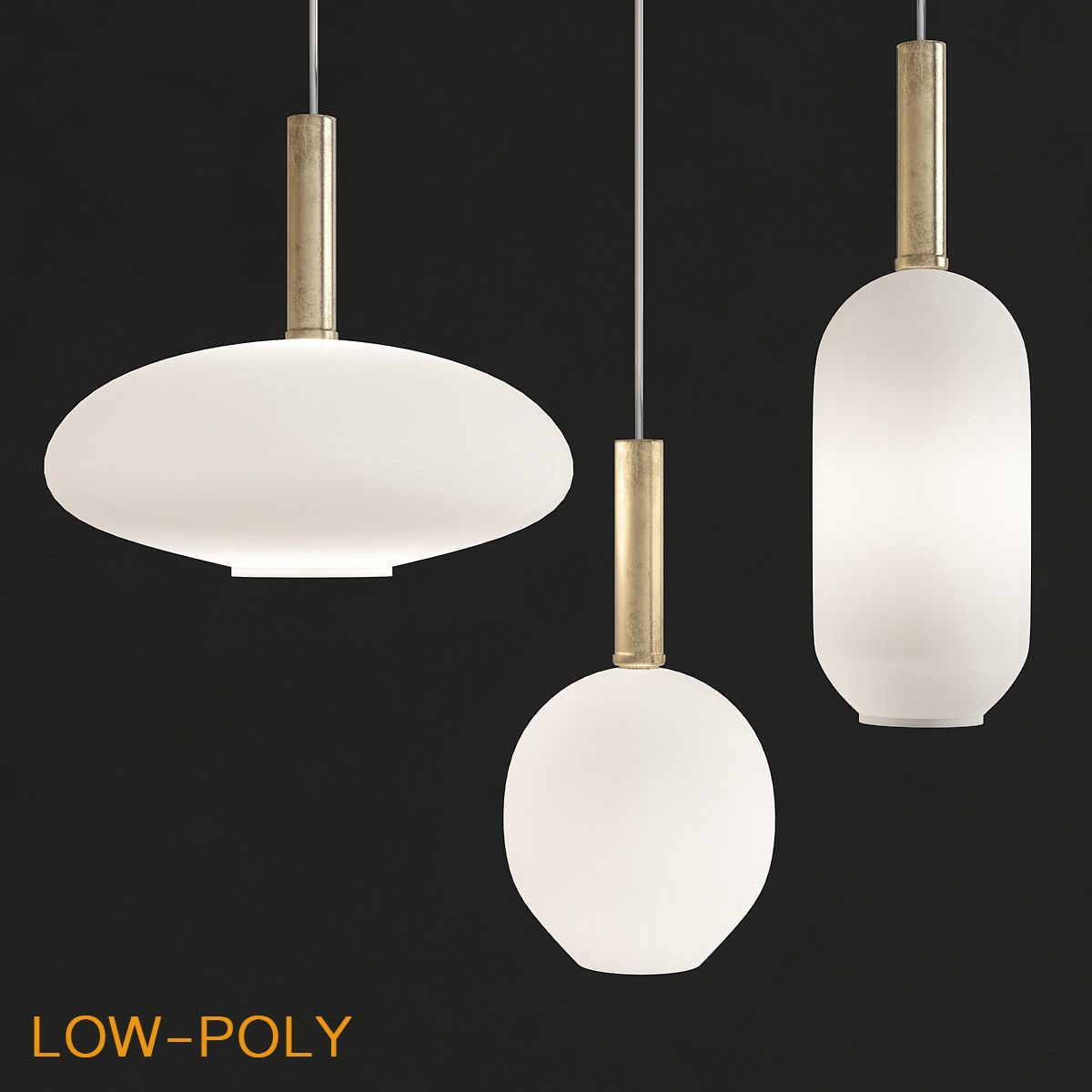 Chandelier collection 3d models Low-poly 3D model_10