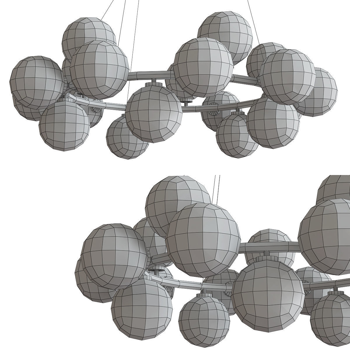 Chandelier collection 3d models Low-poly 3D model_1