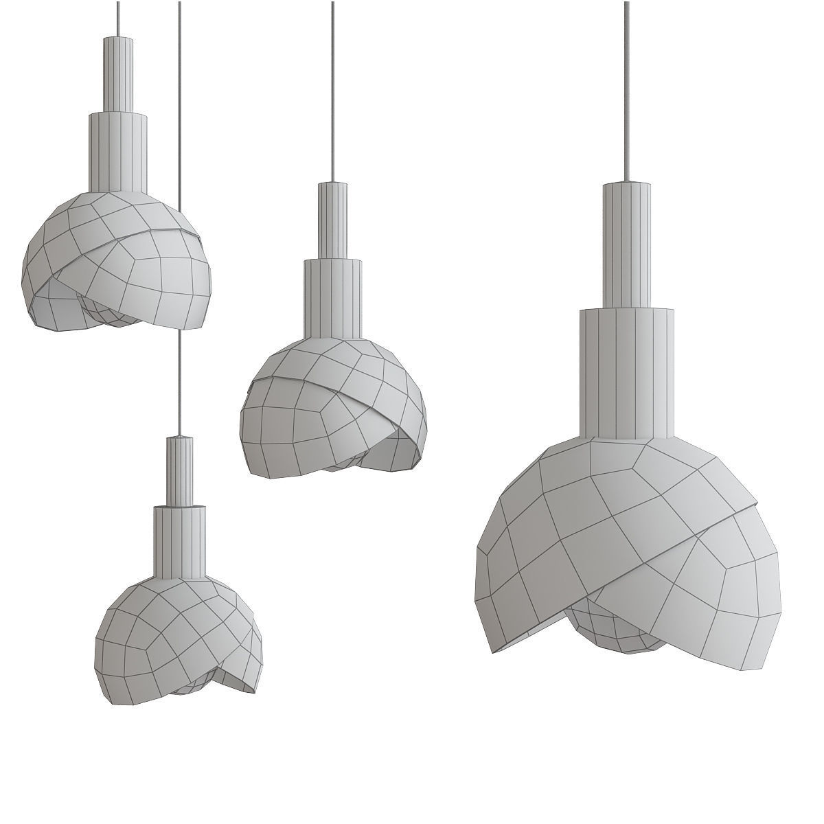 Chandelier collection 3d models Low-poly 3D model_20