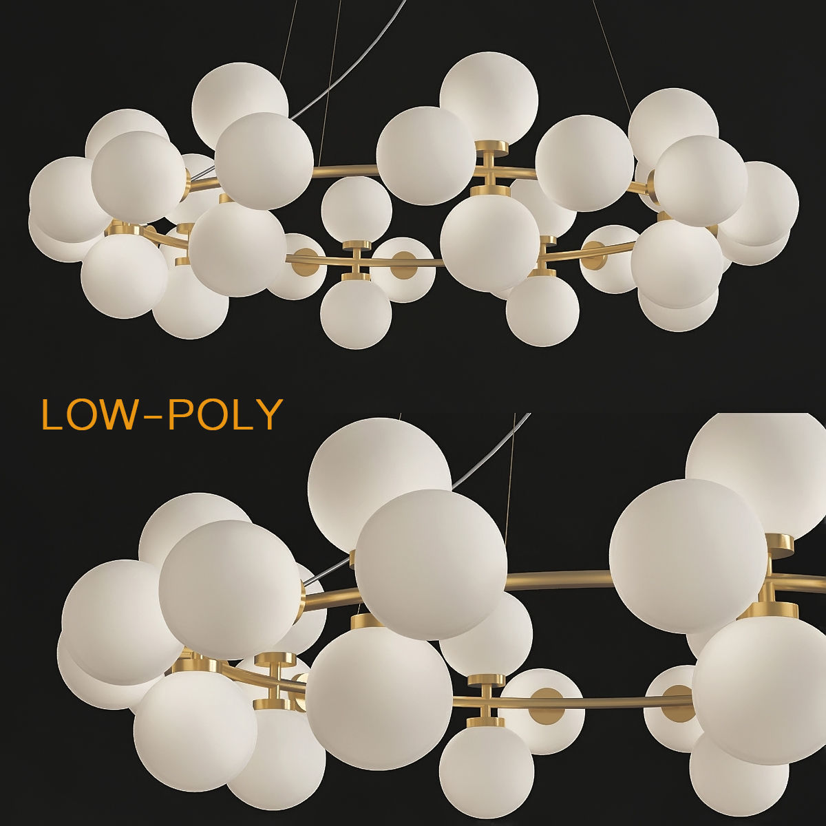 Chandelier collection 3d models Low-poly 3D model_4