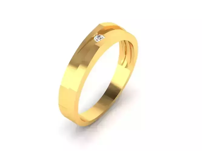 Women Band Ring 3dm render detail