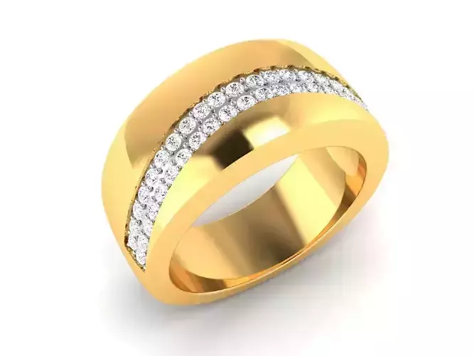 Women Band Ring 3dm render detail