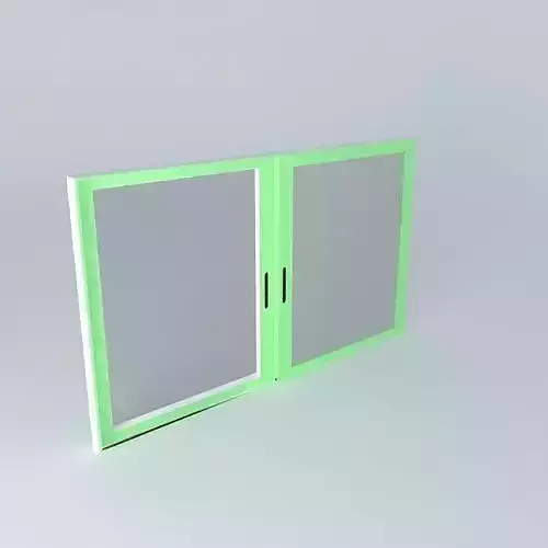 Aluminum sliding window Free 3D model
