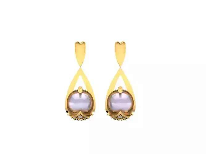 Women earrings 3dm render detail