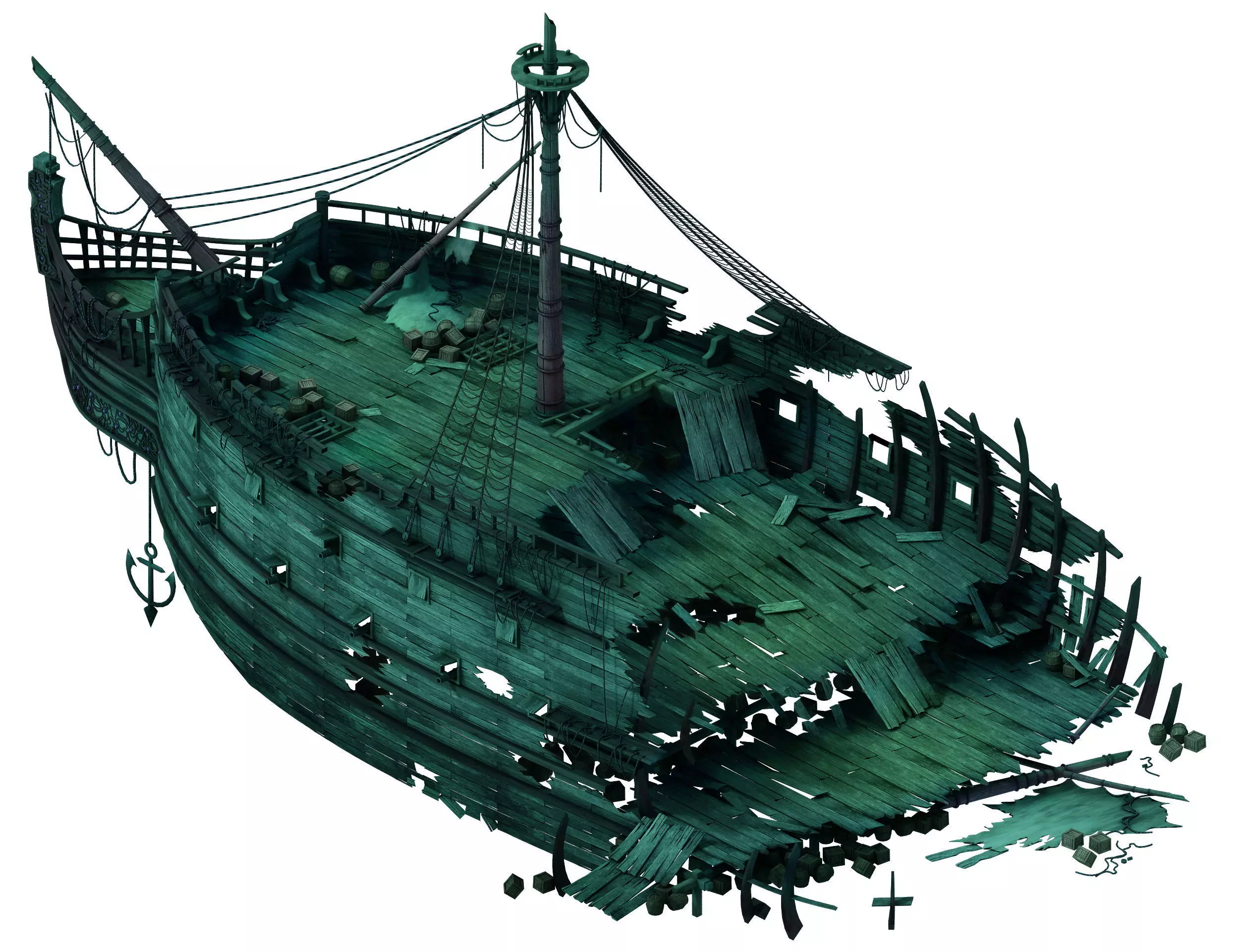 Game Shipwreck - Wreck Wreck 01 3D model_0