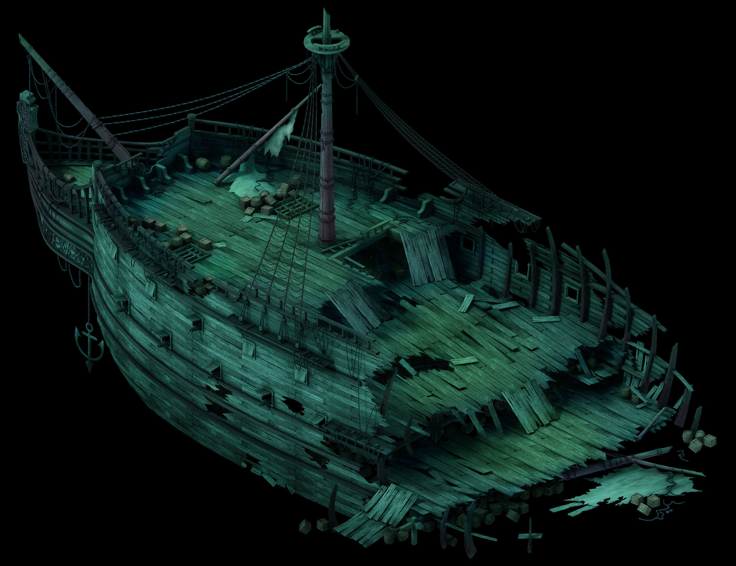 Game Shipwreck - Wreck Wreck 01 3D model_1