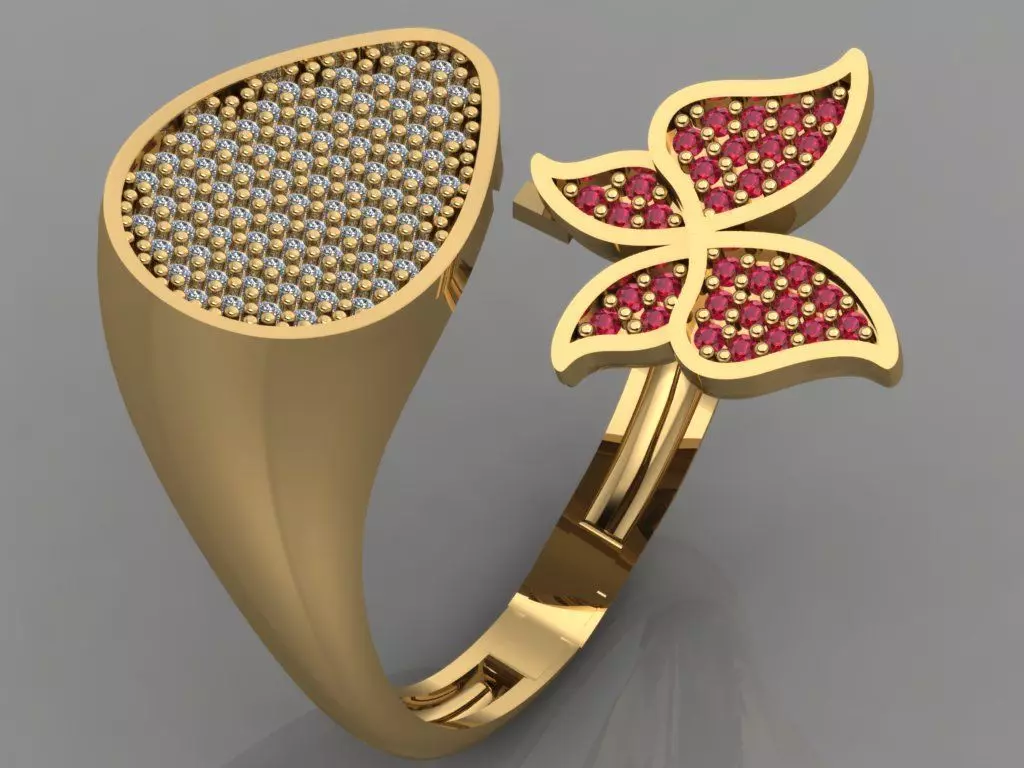 GC GOLD TW0104- Diamond ring 3D print model_0