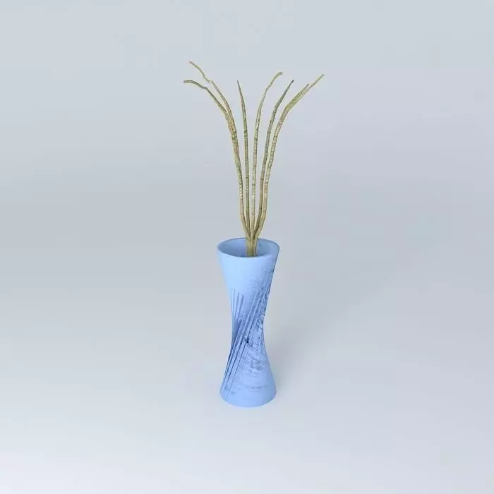 Crystal Vase with twigs Free 3D model