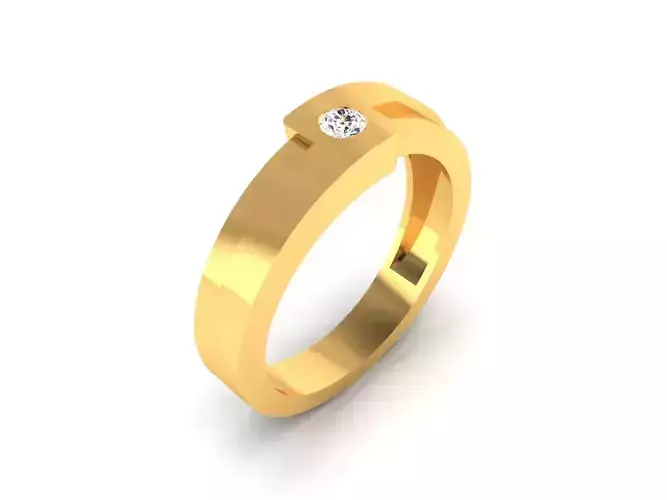 Women Band Ring 3dm render detail