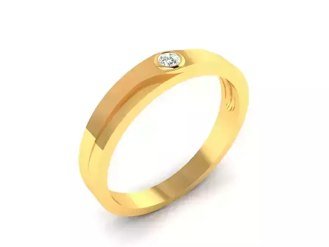 Women Band Ring 3dm render detail