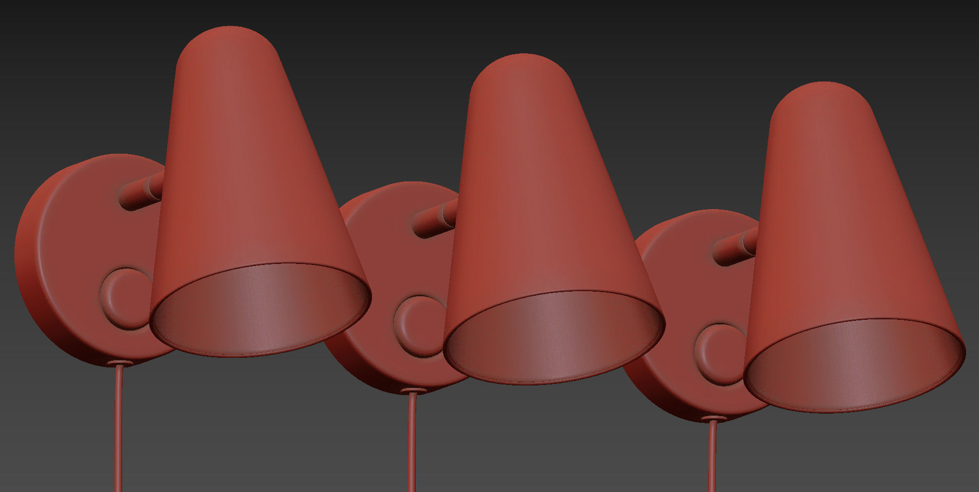 FUBBLA LED Wall Lamp3 Colors 3D model_3