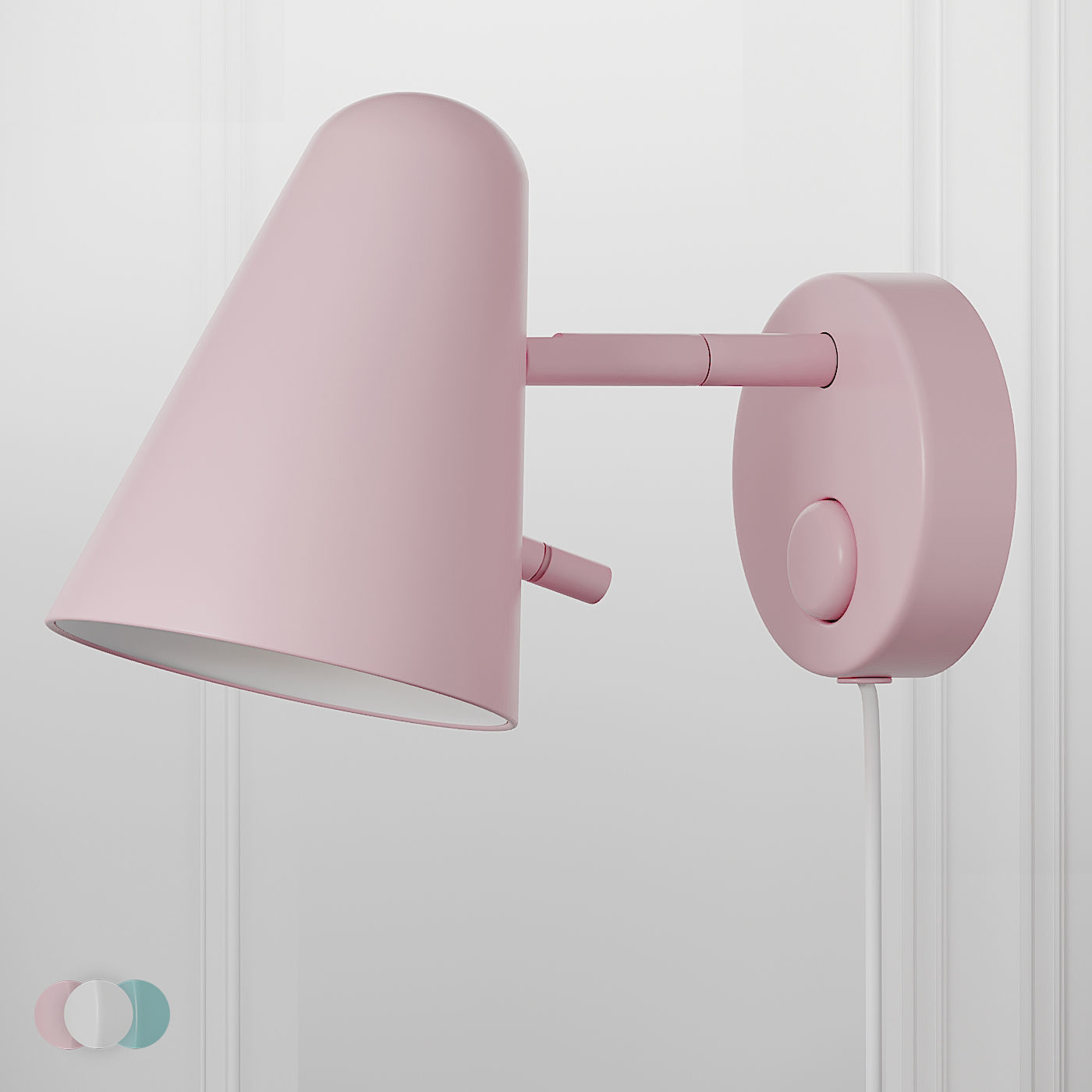 FUBBLA LED Wall Lamp3 Colors 3D model_1