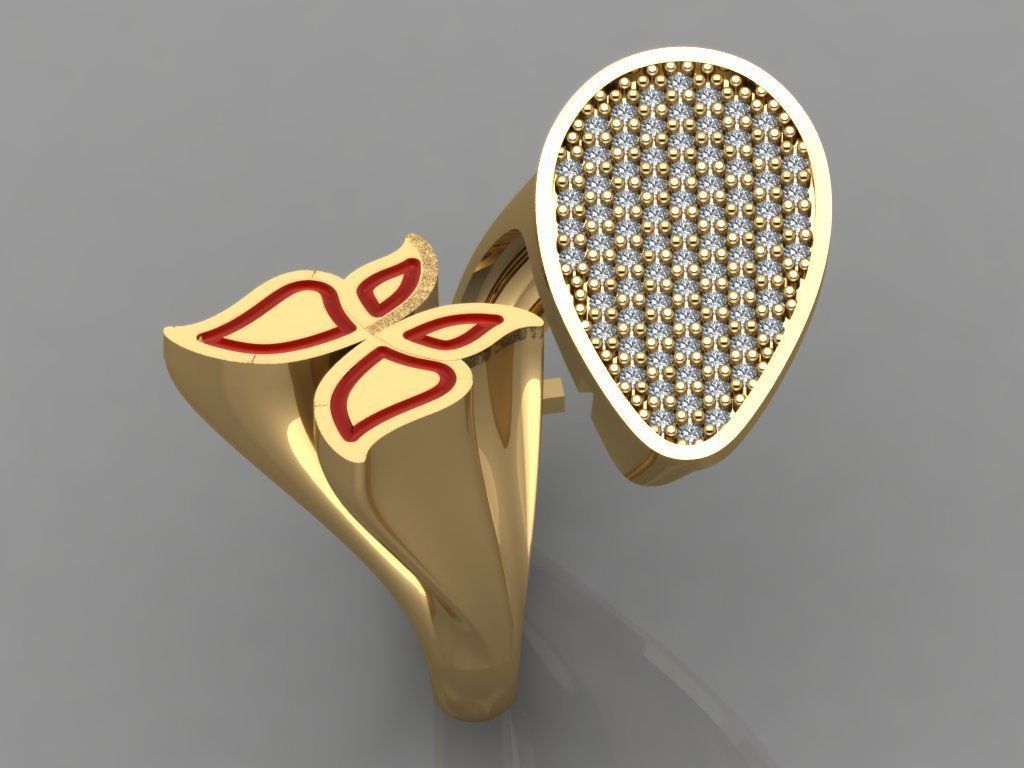 GC GOLD TW0105- Diamond ring  3D print model_2