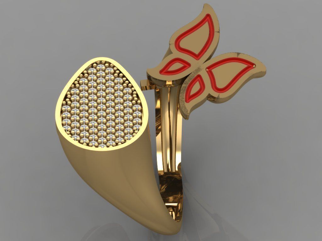 GC GOLD TW0105- Diamond ring  3D print model_3