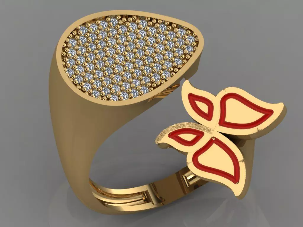 GC GOLD TW0105- Diamond ring  3D print model_0